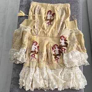 Las Noches Ibiza by Eric and Jack Embroidered hand made dress size XS-M